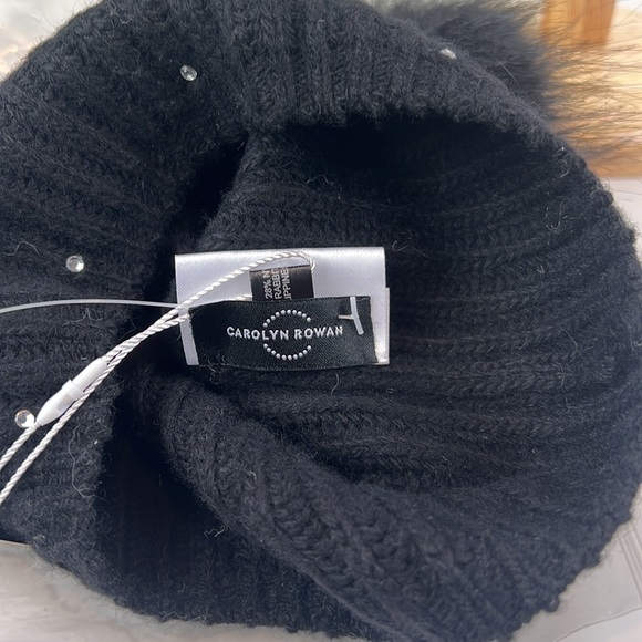 CAROLYN ROWAN COLLECTION Faux Fur Pom-Pom & Embellished Knit Beanie - Picture 8 of 10
